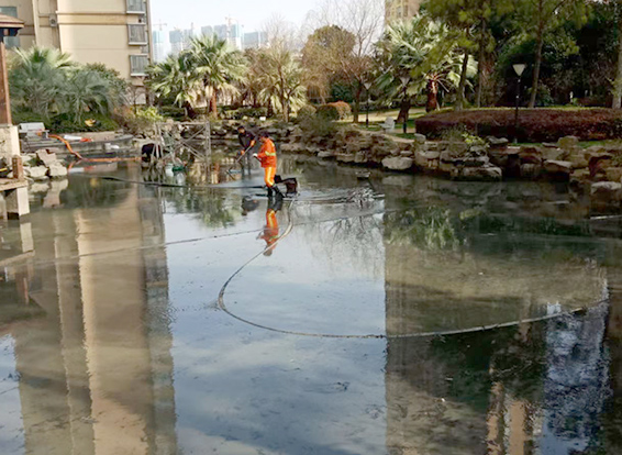 海盐景观池淤泥清理